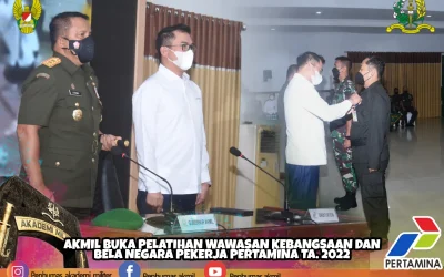 AKMIL BUKA PELATIHAN WAWASAN KEBANGSAAN DAN BELA NEGARA PEKERJA PERTAMINA TA. 2022