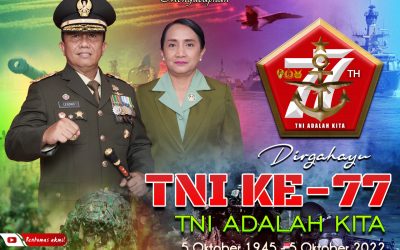Gubernur Akademi Militer Beserta Keluarga Besar Akademi Militer Mengucapkan dirgahayu TNI KE 77 ” TNI ADALAH KITA “