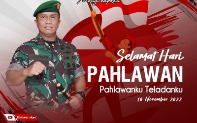 Gubernur Akademi Militer Beserta Keluarga Besar Akademi Militer Mengucapkan selamat HARI PAHLAWAN” Pahlawanku Teladanku “
