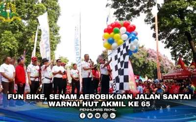 FUN BIKE, SENAM AEROBIK DAN JALAN SANTAI WARNAI HUT AKMIL KE 65
