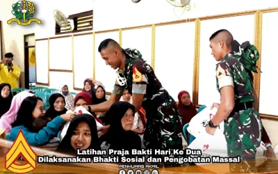 Latihan Praja Bakti Hari Ke Dua Dilaksanakan Bhakti Sosial dan Pengobatan Massal