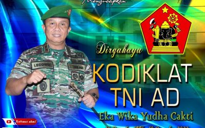 Gubernur Akademi Militer Beserta Keluarga Besar Akademi Militer Mengucapkan dirgahayuKODIKLAT TNI AD” Eka Wika Yudha Cakti “