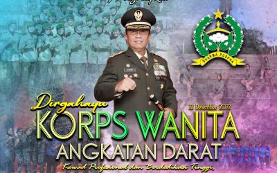 Gubernur Akademi Militer Beserta Keluarga Besar Akademi Militer Mengucapkan dirgahayu KORPS WANITA ANGKATAN DARAT “Kowad Profesional dan Berdedikasi Tinggi, Siap Mengapdi Untuk Negeri”
