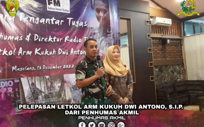 PELEPASAN LETKOL ARM KUKUH DWI ANTONO, S.I.P.DARI PENHUMAS AKMIL