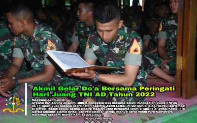Akmil Gelar Doa Bersama PeringatiHari Juang TNI AD Tahun 2022