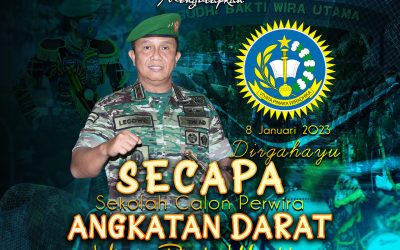 Gubernur Akademi Militer Beserta Keluarga Besar Akademi Militer Mengucapkan dirgahayu SECAPA ANGKATAN DARAT “Viyata Pinaka Wiradhika”