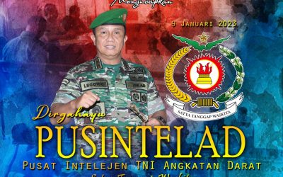 Gubernur Akademi Militer Beserta Keluarga Besar Akademi Militer Mengucapkan dirgahayu PUSINTELAD “Satya Tanggap Waskita”