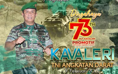 Gubernur Akademi Militer Beserta Keluarga Besar Akademi Militer Mengucapkan Dirgahayu Kavaleri TNI Angkatan Darat ” Promotif, Profesional, Modern& Adaptif “