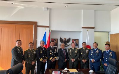 Courtesy Call Gubernur Akademi Militer dan delegasi Danjen Akademi TNI kepada Dubes RI untuk Jepang di Kantor KBRI