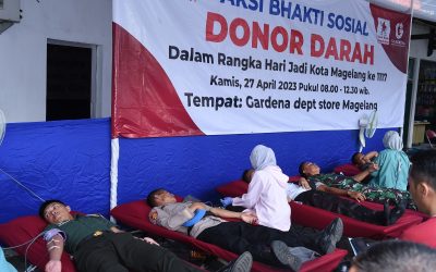 Organik Akademi Militer Laksanakan Donor Darah dalam Rangka Hari Jadi Ke-1117 Kota Magelang