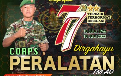 Gubernur Akademi Militer Beserta Persit Kartika Chandra Kirana PC BS Akmil dan Keluarga Besar Akademi Militer Mengucapkan Dirgahayu CORPS PERALATAN TNI AD “Dwi Cakti Bhakti”
