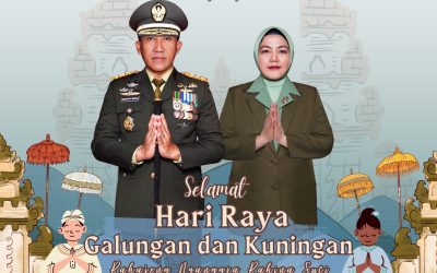Gubernur Akademi Militer Beserta Persit Kartika Chandra Kirana PCBS Akmil dan Keluarga Besar Akademi Militer Mengucapkan Hari Raya Galungan dan Kuningan “Rahajeng Nyanggra Rahina Suci”.