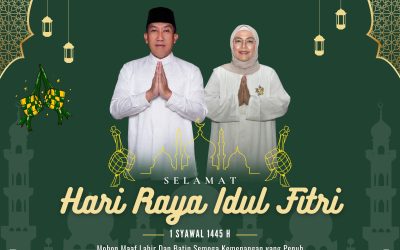 Gubernur Akademi Militer Beserta Persit Kartika Chandra Kirana PCBS Akmil dan Keluarga Besar Akademi Militer Mengucapkan Selamat Hari Raya Idul Fitri 1 Syawal 1445 H.