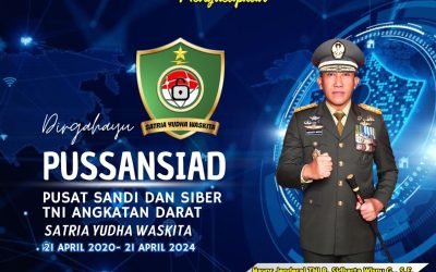 Gubernur Akademi Militer Beserta Persit Kartika Chandra Kirana PCBS Akmil dan Keluarga Besar Akademi Militer Mengucapkan Dirgahayu Pussansiad Pusat Sandi dan Siber TNI Angkatan Darat “Satria Yudha Waskita”.