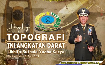 Gubernur Akademi Militer Beserta Persit Kartika Chandra Kirana PCBS Akmil dan Keluarga Besar Akademi Militer Mengucapkan Dirgahayu Topografi TNI Angkatan Darat “Likhita Buthala Yudha Karya”.