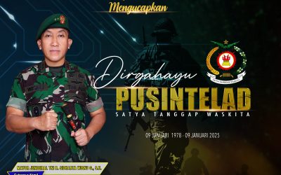 Gubernur Akademi Militer Beserta Persit Kartika Chandra Kirana PCBS Akmil dan Keluarga Besar Akademi Militer Mengucapkan Dirgahayu Pusintelad “Satya Tanggap Waskita”.