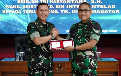 Ceramah pembekalan Wakil Asisten Intelijen Bidang Pembinaan Intelijen Sintelad Kepada Para Taruna Akmil Tingkat III/Sermadatar