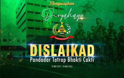 Gubernur Akademi Militer Beserta Persit Kartika Chandra Kirana PCBS Akmil dan Keluarga Besar Akademi Militer Mengucapkan Dirgahayu Dislaikad “Pandadar Tatrap Bhakti Cakti”.
