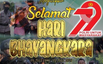 Gubernur Akademi Militer Beserta Persit Kartika Chandra Kirana PCBS Akmil dan Keluarga Besar Akademi Militer Mengucapkan Selamat Hari Bhayangkara “Polri Untuk Masyarakat”.