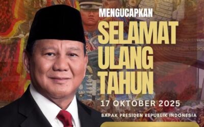 Gubernur Akademi Militer dan Keluarga Besar Akademi Militer Mengucapkan Selamat Ulang Tahun Kepada Bapak Presiden Republik Indonesia Jenderal TNI (Purn) Prabowo Subianto.