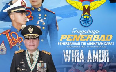 Gubernur Akademi Militer dan Keluarga Besar Akademi Militer Mengucapkan Dirgahayu Penerbad “Wira Amur”.