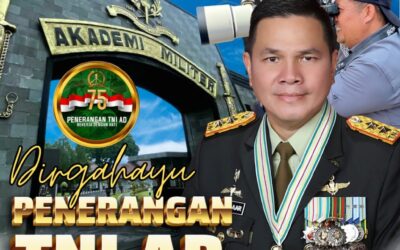 Gubernur Akademi Militer dan Keluarga Besar Akademi Militer Mengucapkan Dirgahayu Penerangan TNI AD “Warastra Pesan Cakti”.