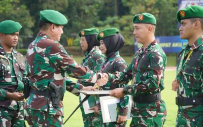 Upacara 17-an Februari 2026, Gubernur Akmil Bacakan Amanat Kasad dan Berikan Penghargaan Prajurit Berprestasi