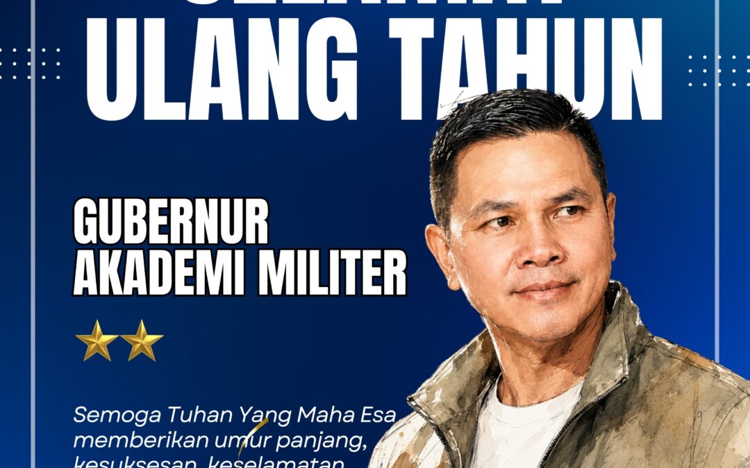 Selamat Ulang Tahun Gubernur Akademi Militer Mayjen TNI Rano Tilaar Semoga Tuhan Yang Maha Esa Memberikan umur panjang, kesuksesan, keselamatan dan kebahagiaan bersama keluarga tercinta.