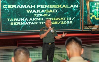 Wakasad Berikan Pembekalan Kepada Taruna Akademi Militer Tingkat III/Sermatar TP 2025/2026 Jelang Prasetya Perwira TNI